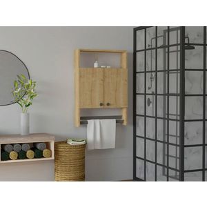 Dulap de baie, Puqa Design, Ela, 60x87x15 cm, PAL, Maro imagine