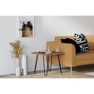 Masuta de cafea, Puqa Design, Mahic, 50x43x50 cm, Lemn, Nuc / Negru imagine