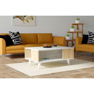 Masuta de cafea, Puqa Design, Seda, 90x39.5x60 cm, PAL, Alb / Safir imagine
