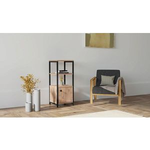 Corp biblioteca, Puqa Design, Stil, 35.5x81.9x35.5 cm, PAL, Maro imagine