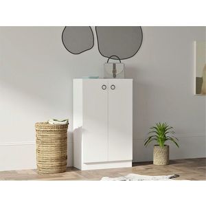 Dulap multifunctional, Puqa Design, Defne, 60x100x31.6 cm, PAL, Alb imagine