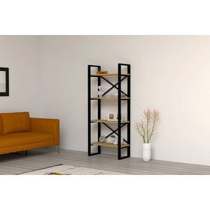 Corp biblioteca, Puqa Design, Alaro, 66x150x32 cm, PAL, Maro imagine