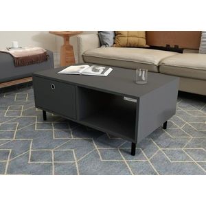 Masuta de cafea, Puqa Design, Nando, 100x43x60 cm, PAL, Antracit imagine