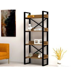 Corp biblioteca, Puqa Design, Adisa, 63x150x32 cm, PAL, Maro imagine