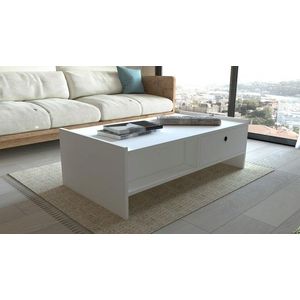 Masuta de cafea, Puqa Design, Boey, 110x35x60 cm, PAL, Alb imagine