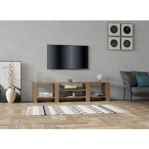 Comoda TV, Puqa Design, Technic, 159.8x40x33.6 cm, PAL, Maro imagine