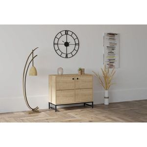 Consola, Puqa Design, Sedef, 90x75x40 cm, PAL, Safir / Negru imagine