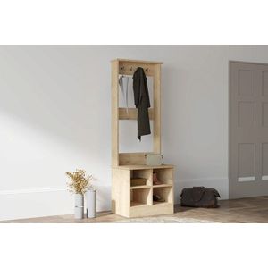 Cuier de perete, Puqa Design, Fasitano, 64x175x43 cm, PAL, Maro imagine