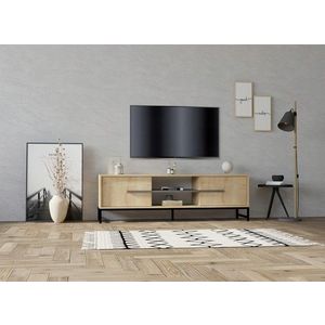 Comoda TV, Puqa Design, Mono, 160x50x40 cm, PAL, Maro imagine