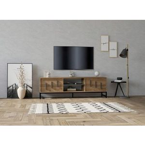 Comoda TV, Puqa Design, Shape, 160x50x40 cm, PAL, Maro imagine