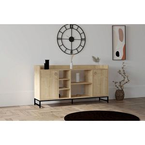 Consola, Puqa Design, Vuslat, 160x85x40 cm, PAL, Safir / Negru imagine