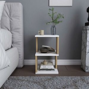Noptiera, Retricy, Carter, 29.6x29.6x49.4 cm, PAL, Stejar alb imagine