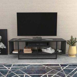 Comoda TV, Retricy, Asal 120, 120x35.2x40.2 cm, PAL, Negru imagine