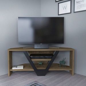 Comoda TV, Retricy, Karin, 90x35x36.8 cm, PAL, Vechi / Negru imagine
