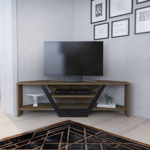 Comoda TV, Retricy, Sares, 120x35x36.8 cm, PAL, Oud Stejar / Negru imagine