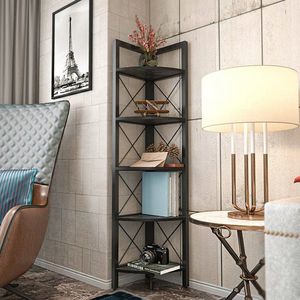 Corp biblioteca, Retricy, Remo, 30.5x33x160 cm, PAL, Negru imagine
