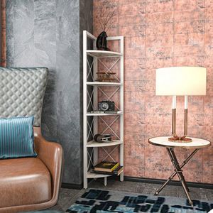 Corp biblioteca, Retricy, Remo, 30.5x33x160 cm, PAL, Alb imagine