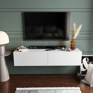 Comoda TV, Retricy, Poling, 159.7x36.8x34.1 cm, PAL, Alb imagine