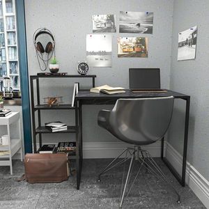 Birou, Retricy, Rino, 133x60x76.8 cm, PAL, Negru imagine