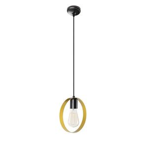 Lustra Opviq Halka, 20x113 cm, E27, 40 W, negru/auriu imagine