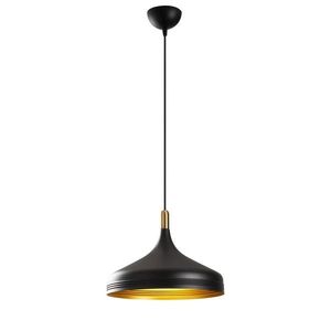 Lustra Opviq, Saglam - 3721, 28x36x124 cm, E27, 100 W, negru/auriu imagine