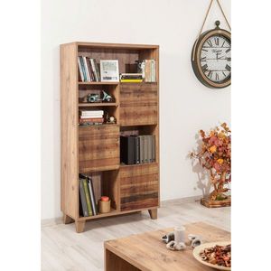Corp biblioteca, Sapphire, Marina Flora, 80x155x36 cm, PAL, Maro imagine
