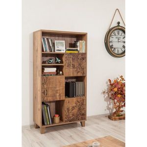 Corp biblioteca, Sapphire, Marina Flora, 80x155x36 cm, PAL, Maro imagine