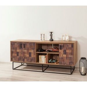 Consola, Sapphire, Quantum Medula, 180x80x40 cm, PAL, Pin Atlantic / Negru imagine