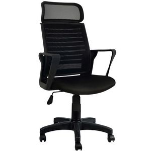 Scaun de birou, Seatix, Bürocci Likya, 56x110x48 cm, Poliuretan, Negru imagine