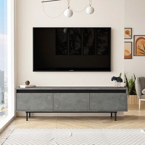 Comoda TV, Yardley, LV1, PAL, Argintiu / Negru imagine