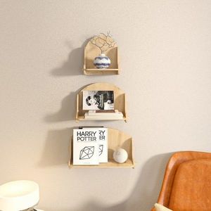 Raft de perete, Zena Home, Silya, 24.8x25x15 cm, PAL, Stejar imagine