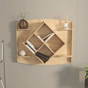 Raft de perete, Zena Home, Ato, 81.6x61.8x15 cm, PAL, Stejar imagine