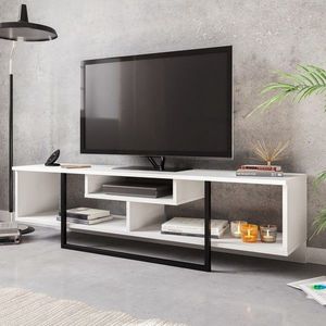 Comoda TV, Zena Home, Asal (150), PAL, Alb/Negru imagine