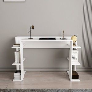 Birou, Zena Home, Çinar, 122.7x77x45 cm, PAL, Alb imagine