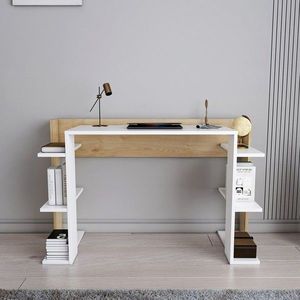 Birou, Zena Home, Çinar, 122.7x77x45 cm, PAL, Stejar alb imagine