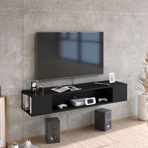 Comoda TV, Zena Home, Peti, PAL, Negru imagine