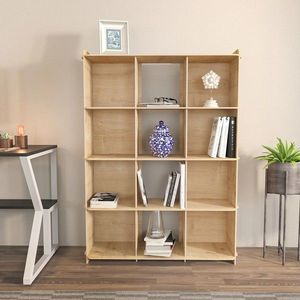 Corp biblioteca, Zena Home, Zimba, 92.5x132x30 cm, PAL, Stejar imagine