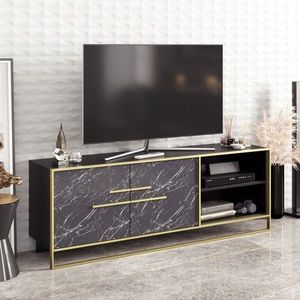 Comoda TV, Zena Home, Polka, PAL, Aur/Negru imagine