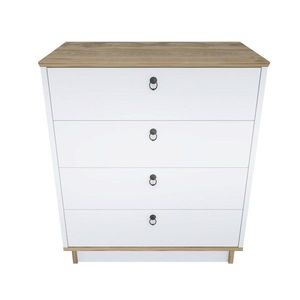 Dulap, Zena Home, Sahra, 72x83.1x42 cm, PAL, Stejar alb imagine