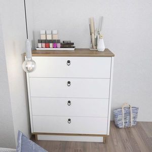 Dulap, Zena Home, Sahra, 72x83.1x42 cm, PAL, Alb/Maro imagine