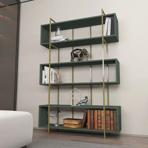 Corp biblioteca, Zena Home, Bruti, 120x180x29.6 cm, PAL, Verde imagine