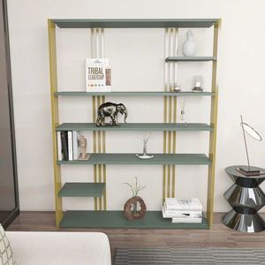 Corp biblioteca, Zena Home, Jenny, 120x160x29.6 cm, PAL, Verde imagine