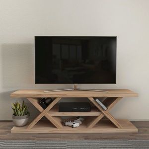 Comoda TV, Zena Home, Massi, 136x42x37 cm, PAL, Stejar imagine