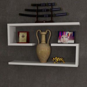 Raft pentru perete Jenika, Furny Home, 60x14.5x18 cm, alb imagine