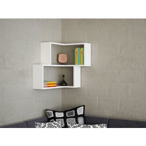Raft pentru perete Bulut, Furny Home, 45x14.5x55.4 cm, alb imagine