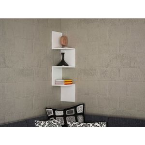 Raft pentru perete Corner, Furny Home, 25x25x105.4 cm, alb imagine