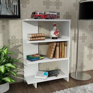 Biblioteca Trilion, Furny Home, 61.5x24x90 cm, alb imagine