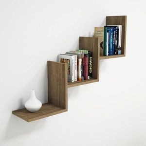 Raft pentru perete Mist, Puqa Design, 60x20x90 cm, maro imagine