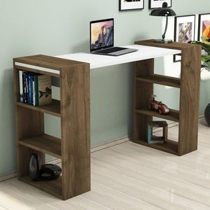 Birou Handy, Puqa Design, 75x43.6x124 cm, alb/maro imagine
