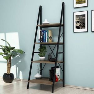 Biblioteca Passi, Puqa Design, 49x25x140 cm, negru imagine
